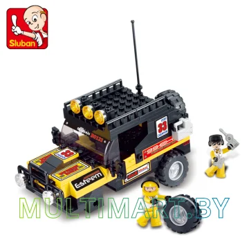 Конструктор Sluban M38-B0133 Желтый внедорожник (172 детали) картинка 6